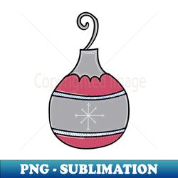 whimsical holiday ball ornament illustration - special edition sublimation png file - unleash your creativity