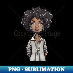 Beautiful african american girl with afro hairstyle - Digital Sublimation Download File - Spice Up Your Sublimation Projects