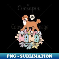 Red and White Cockapoo Mama  5 - PNG Transparent Sublimation File - Perfect for Sublimation Mastery
