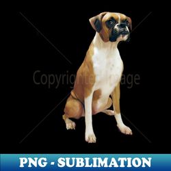 Boxer with black mask  natural ears - Just the dog - Artistic Sublimation Digital File - Add a Festive Touch to Every Day