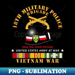 18th MP Brigade - Helmet -  Vietnam w SVC - Premium PNG Sublimation File - Transform Your Sublimation Creations