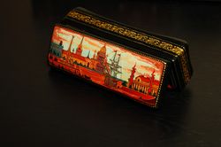 St Petersburg lacquer box hand painted decorative gift