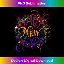 Happy New Year Long Slee - Chic Sublimation Digital Download - Crafted for Sublimation Excellence