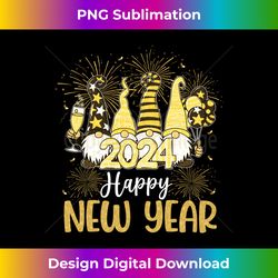 Happy New Year 2024 Gnomes Family Cheers Party New Years Eve Long Sl - Futuristic PNG Sublimation File - Craft with Boldness and Assurance
