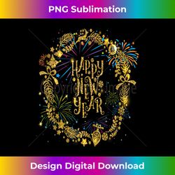 Happy New Year Tank To - Minimalist Sublimation Digital File - Customize with Flair