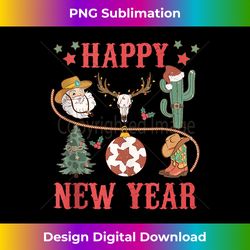 Happy New Year Christmas Cowboys Howdy Country Party 2024 Tank - Minimalist Sublimation Digital File - Rapidly Innovate Your Artistic Vision