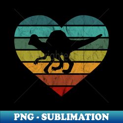 I Love Spinosaurus Heart Dino Kids Dinosaurs - Vintage Sublimation PNG Download - Boost Your Success with this Inspirational PNG Download
