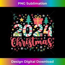 2024 Happy New Year 2024 Hello Funny Party Family Christmas Tank To - Artisanal Sublimation PNG File - Chic, Bold, and Uncompromising