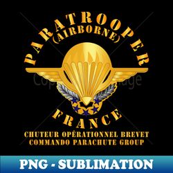 France - Airborne - Commando Parachute Group - Creative Sublimation PNG Download - Unleash Your Inner Rebellion