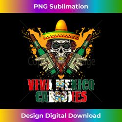 Viva Mexico Cabrones Skull Mexican Party Tank - Innovative PNG Sublimation Design - Spark Your Artistic Genius