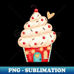 Cute cartoon Gingerbread House 4 - High-Quality PNG Sublimation Download - Capture Imagination with Every Detail