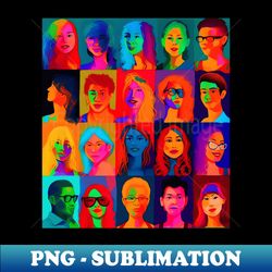 Colorful people - Digital Sublimation Download File - Create with Confidence