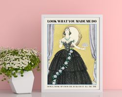 look what you made me do, reputation, taylorswift wall art, taylorswift print, swift poster, dorm room wall art, vintage