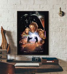 Star Wars Episode III Poster, Revenge Of The Sith, Star Wars Movie Poster, 2005 Vintage Movie Poster, Movie Fan Gift Pos