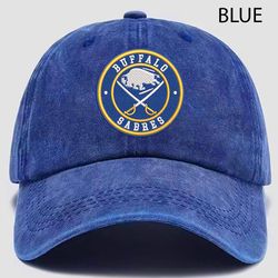 NHL Buffalo Sabres Embroidered Distressed Hat, NHL Buffalo Sabres Embroidered Hat, NHL Logo Vintage Hat