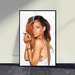 Rihanna Music Canvas Wall Art, Living Room Decor, Home Decor, Canvass Print, Art Canvas For Gift