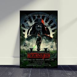 Star Wars Return of the Jedi Movie Canvas Wall Art, Room Decor, Home Decor, Art Canvas For Gift, Vintage Movie Canvas, M