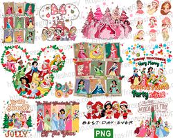 Disney Princess Christmas Png Bundle, Magic Princesses Png
