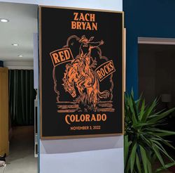 Zach Bryan Red Rocks Canvas