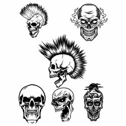 Skull SVG, Skull SVG Bundle, Skull clipart, Skull svg files for cricut, Skull vector, Skull Head Svg, Instant download