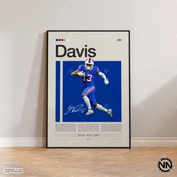 Gabe Davis Poster, Buffalo Bills Poster, NFL Poster, Sports Poster, NFL Fans, Football Poster, NFL Wall Art, Sports Bedr
