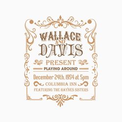 White Christmas Movie Wallace And Davis SVG File For Cricut