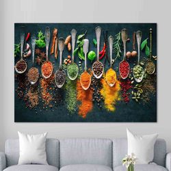 Kitchen Wall Art Kitchen Canvas Wall Art Kitchen Prints Kitchen Artwork Herbs Spices