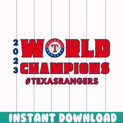 Retro World Champions Texas Rangers Logo SVG Cricut File