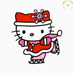 Retro Hello Kitty Christmas Santa Vibe SVG File For Cricut