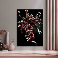 Wall art  Gym Canvas, Basketball Players Art Canvas, Last Shot Art, Michael Jordan Last Shot Printed, Michael Jordan Can