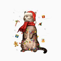 cute cat mom xmas santa hat png sublimation download