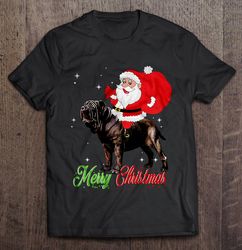 Merry Christmas Santa Claus Riding Mastiff TShirt