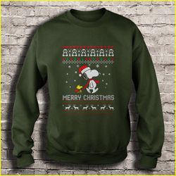 Merry Christmas Snoopy Dog Ugly Christmas Sweater Shirt