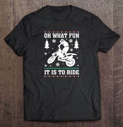 oh what fun it is to ride dirt bike christmas tshirt