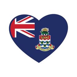 Cayman Islands Flag Heart vector .eps, .dxf, .svg .png. Vinyl Cutter Ready, T-Shirt, CNC clipart graphic 0978