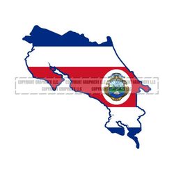Costa Rica Flag shape vector .eps, .dxf, .svg .png. Vinyl Cutter Ready, T-Shirt, CNC clipart graphic 1077