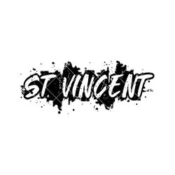 St. Vincent Paint Word Art .eps, .dxf, .svg .png  Vinyl Cutter Ready, T-Shirt, CNC clipart graphic 2255