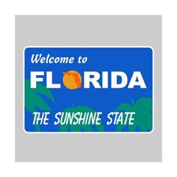 Florida Welcome Sign vector .eps, .dxf, .svg .png. Vinyl Cutter Ready, T-Shirt, CNC clipart graphic 0925