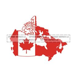 Canada Flag shape vector .eps, .dxf, .svg .png. Vinyl Cutter Ready, T-Shirt, CNC clipart graphic 1070