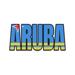 Aruba Flag text word art Island vector .eps, .dxf, .svg .png. Vinyl Cutter Ready, T-Shirt, CNC clipart graphic 0844