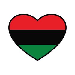 Pan African Flag Heart Africanism vector .eps, .dxf, .svg .png. Vinyl Cutter Ready, T-Shirt, CNC clipart graphic 1014