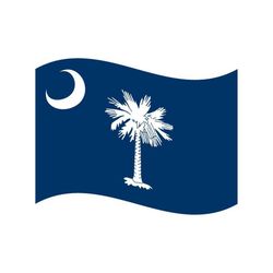 South Carolina State Waving Flag vector .eps, .dxf, .svg .png. Vinyl Cutter Ready, T-Shirt, CNC clipart graphic 0801