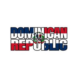 Dominican Republic Flag word art vector .eps, .dxf, .svg .png. Vinyl Cutter Ready, T-Shirt, CNC clipart graphic 0877