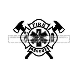 Fire Rescue logo .eps, .svg, .dxf & 1 .png Vinyl Cutter Ready, T-Shirt, CNC clipart graphic 1066