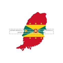 Grenada Flag Country vector .eps, .dxf, .svg .png. Vinyl Cutter Ready, T-Shirt, CNC clipart graphic 1040