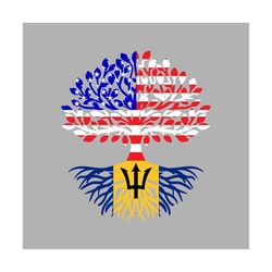USA Barbados Flag Roots Art Digital vector .eps, .dxf, .svg .png Vinyl Cutter Ready, T-Shirt, CNC clipart graphic 2209