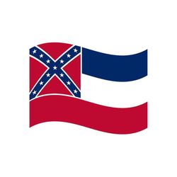 Mississippi State Flag Waving INSTANT DOWNLOAD 1 vector .eps, .dxf, .svg .png. Vinyl Cutter Ready, T-Shirt, CNC clipart graphic 0714