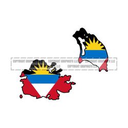 Antigua And Barbuda Flag Shape vector .eps, .dxf, .svg .png. Vinyl Cutter Ready, T-Shirt, CNC clipart graphic 2059