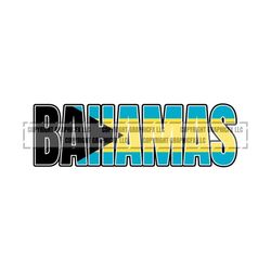 BAHAMAS Flag word art vector .eps, .dxf, .svg .png. Vinyl Cutter Ready, T-Shirt, CNC clipart graphic 2076