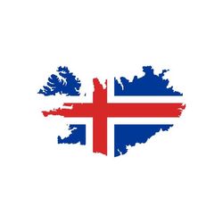 Iceland Flag Icelander country outline vector .eps, .dxf, .svg .png Vinyl Cutter Ready, T-Shirt, CNC clipart graphic 0384